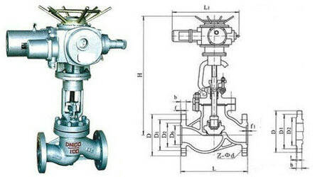 j941H電動法蘭截止閥結構圖