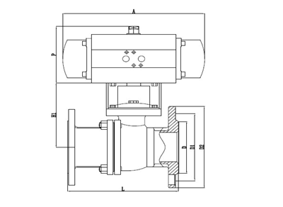 氣動球閥結構圖